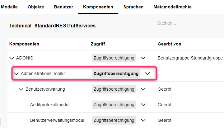 Zugriffsrechte zur ADOGRC Administration zuweisen
