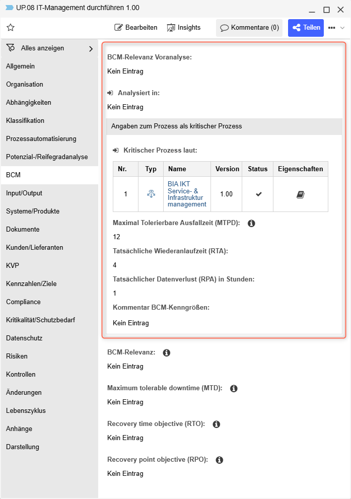 Neue Attribute für Prozesse