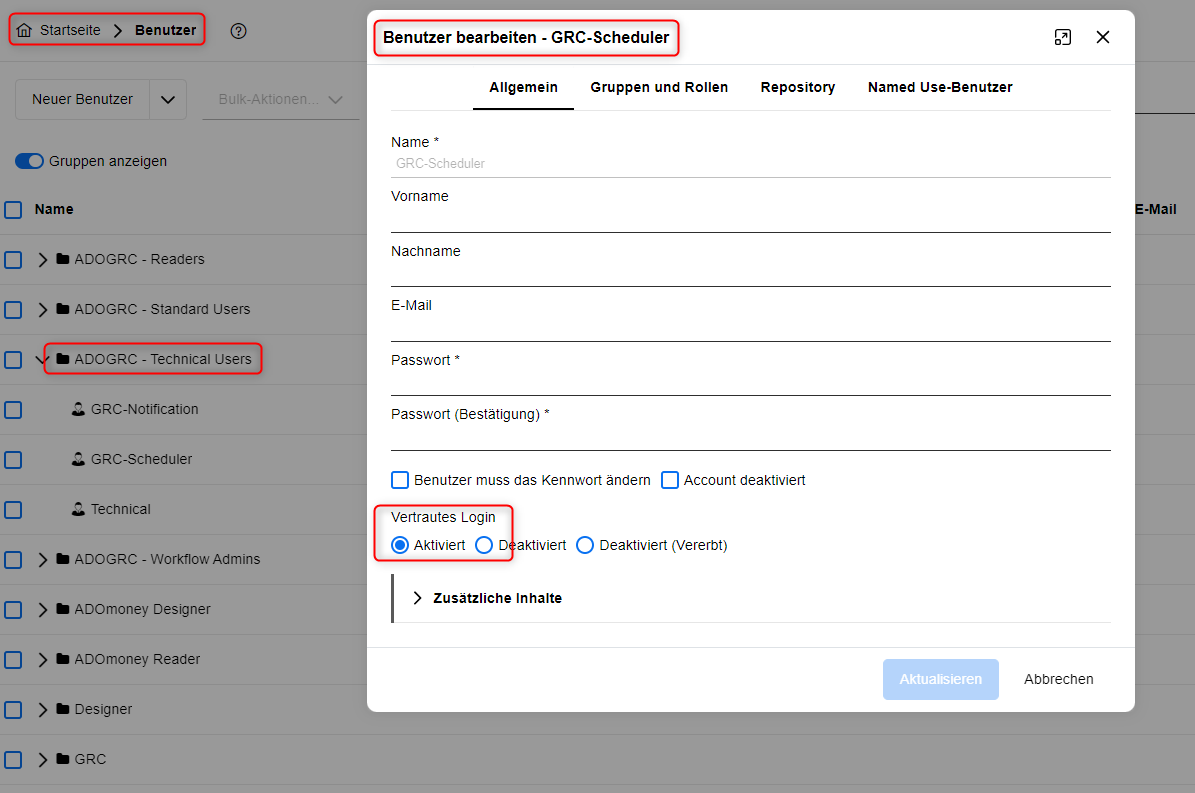 ADOGRC Technical Users