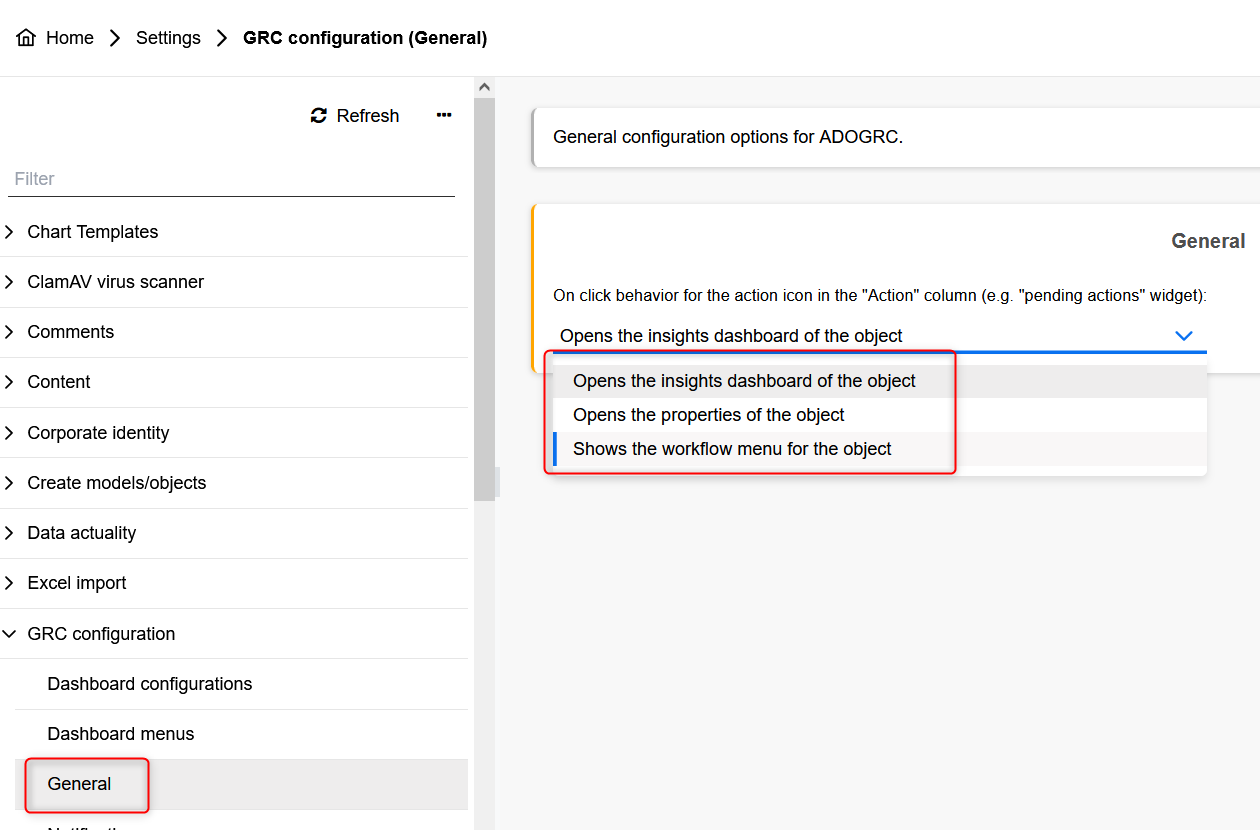 general configuration