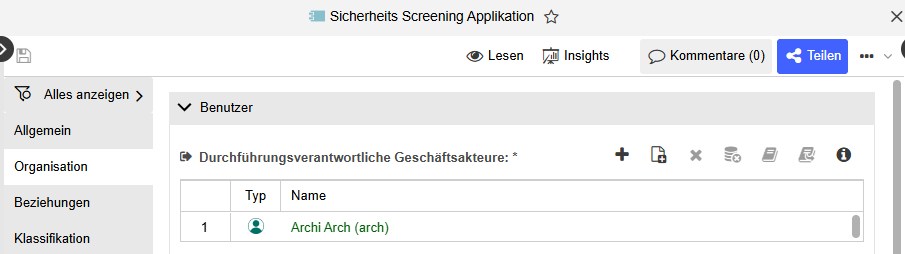 Notebook der Applikationskomponente
