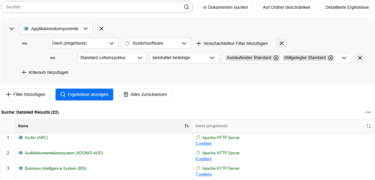  Beispiel: Standard-Suchresultat 