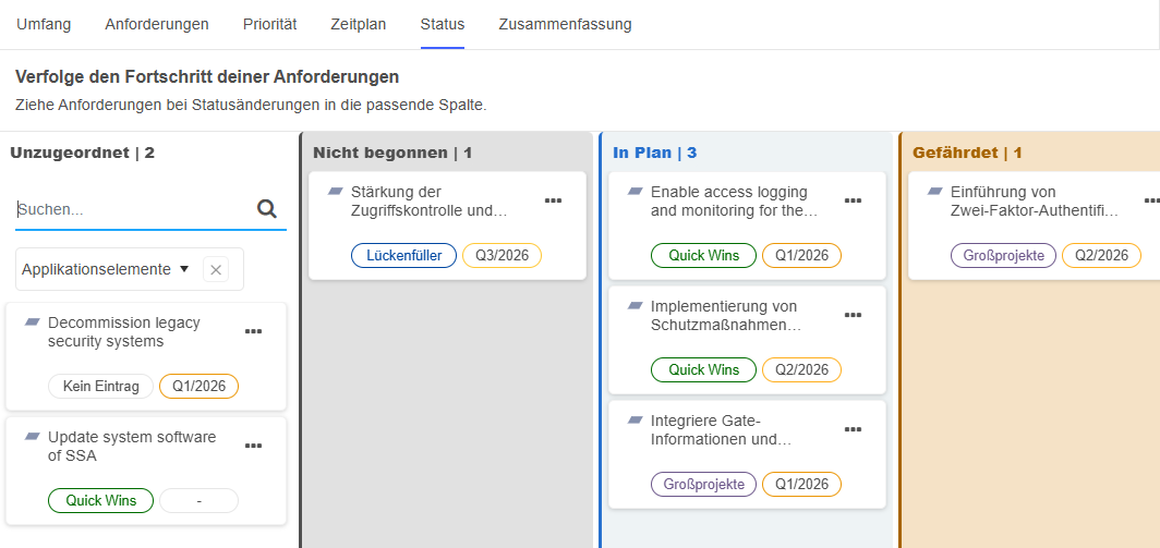  Anforderungen tracken 