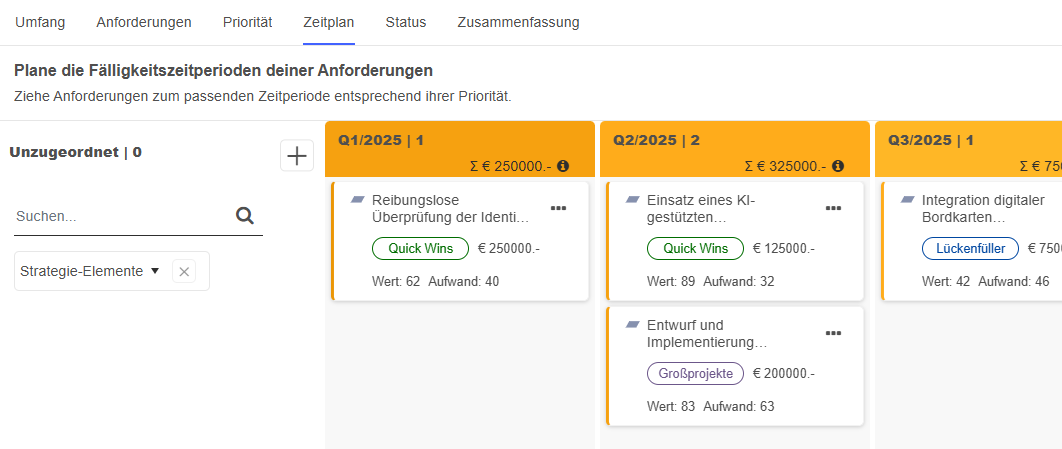  Anforderungen planen 