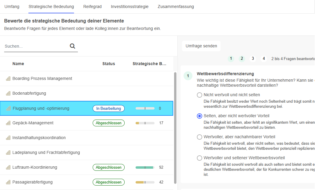  Ein Element bewerten 