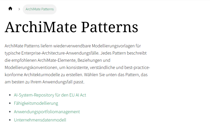 ArchiMate Pattern Library