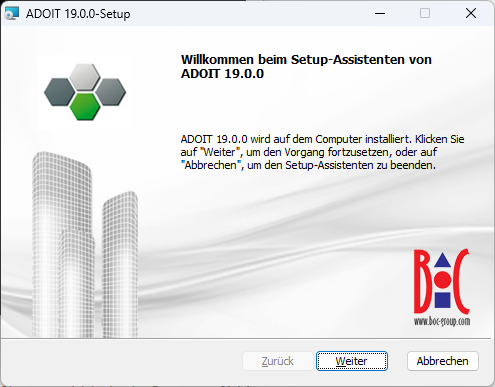 ADOIT installieren (1)