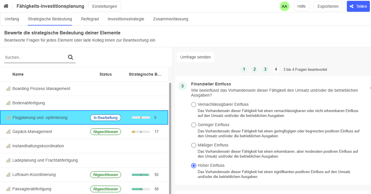 Fähigkeits-Investitionsplanung