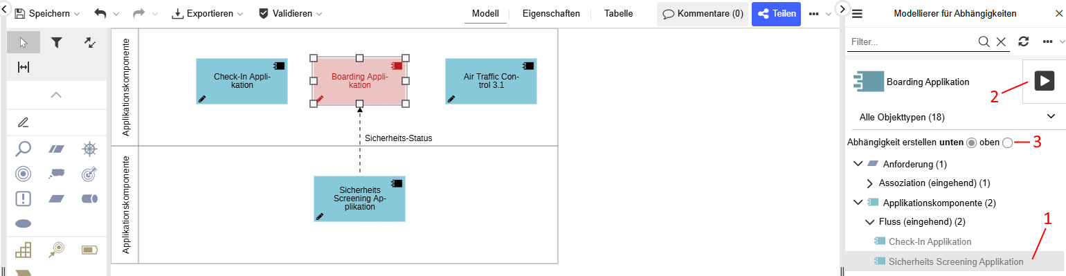 Referenziertes Objekt zum Modell hinzufügen