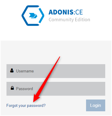 Passwort zurücksetzen in der Starter-, Community- und Academy-Edition