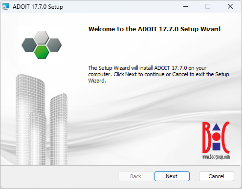  Installing ADOIT (1) 