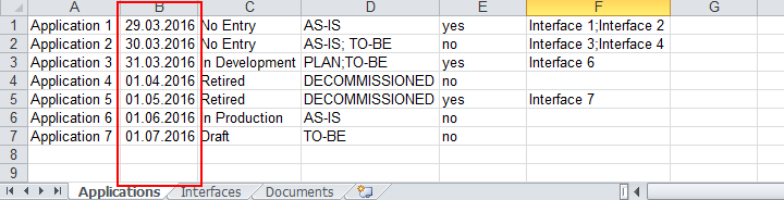  Import of a `date` Attribute 