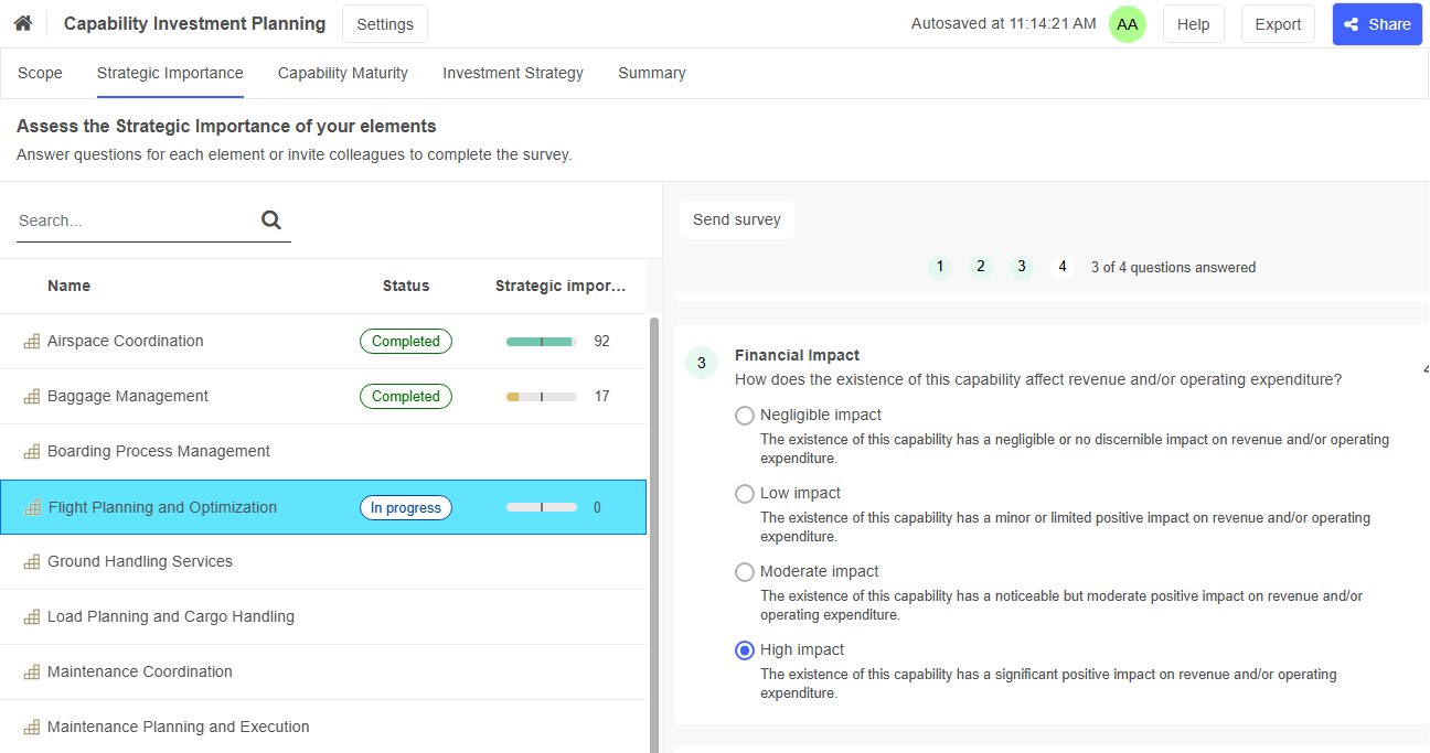 Capability Investment Planning