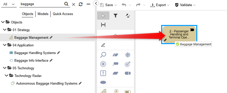Drag Model/Object from Explorer to Graphical Editor