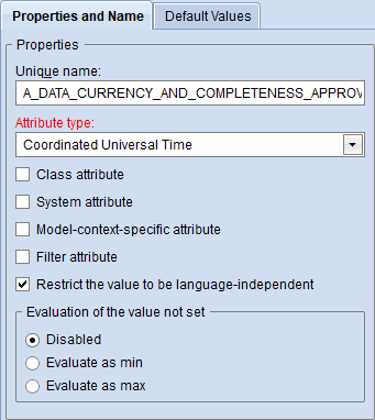  Create Attribute – Properties 