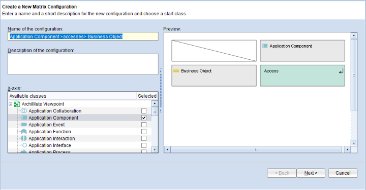  Create Matrix Configuration Page 1 