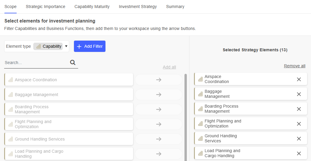  Select Elements for Investment Planning