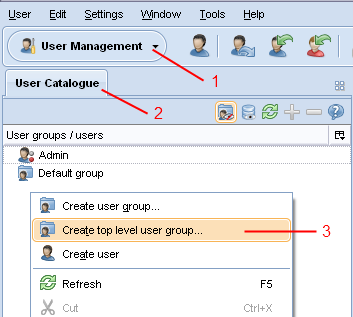  Create Top Level User Group 