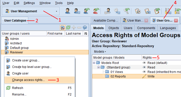  Change Basic Access Rights 