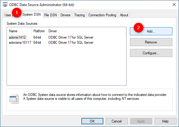 Image shows tab &quot;System DNS&quot;