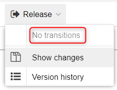 Figure shows the menu RWF &quot;No transitions&quot;