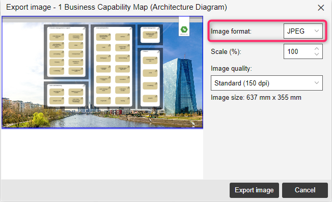 Generate images in JPG format