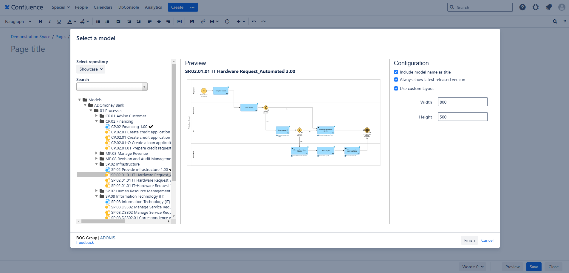 Model Viewer configuration dialogue Model Viewer configuration dialogue