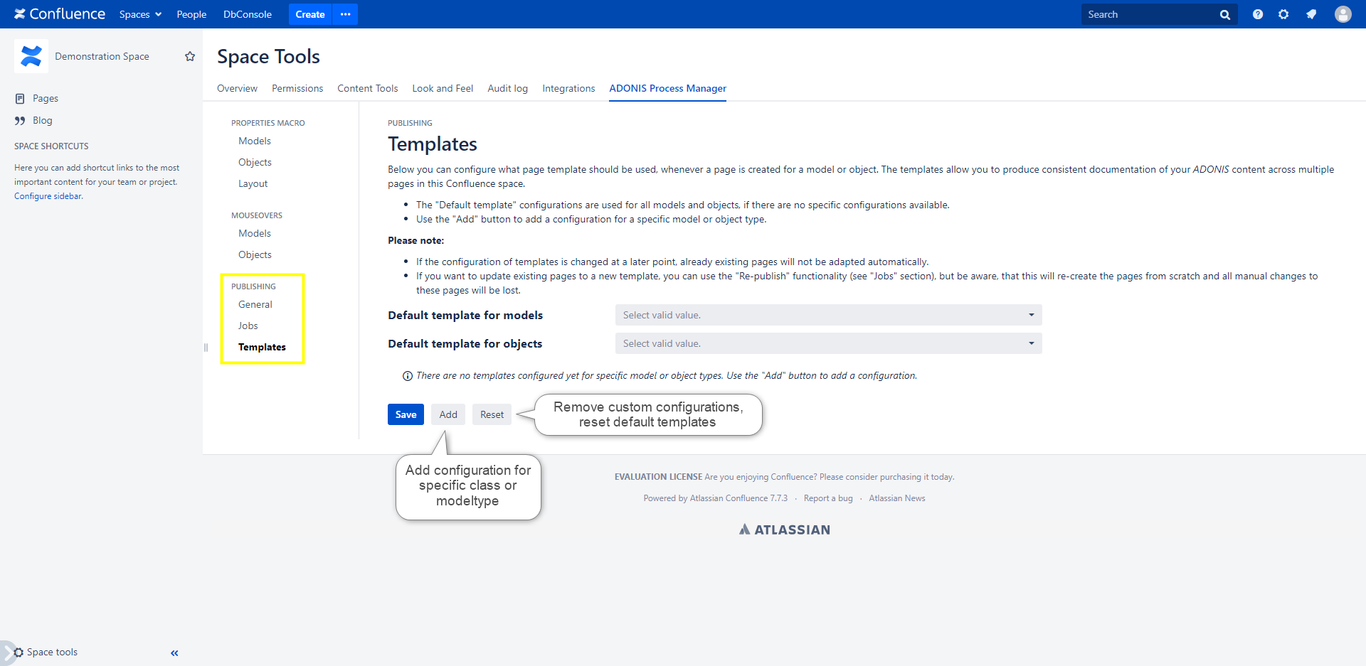 Automatic Publishing Templates configuration