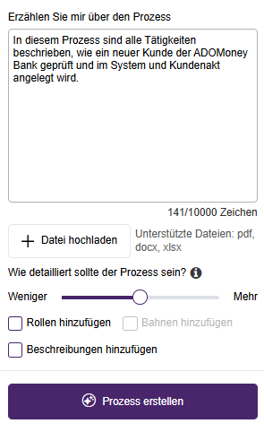  Prozessvorschläge mit dem KI-Assistenten generieren