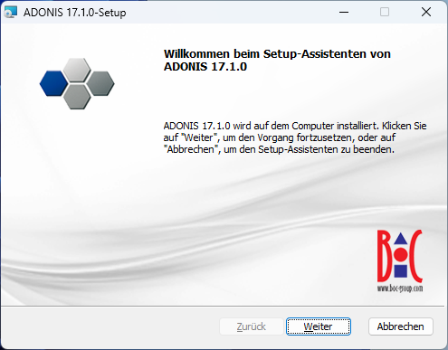  ADONIS installieren (1) 