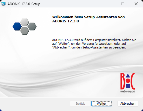  ADONIS installieren (1) 