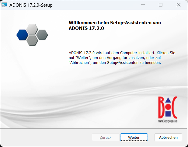  ADONIS installieren (1) 