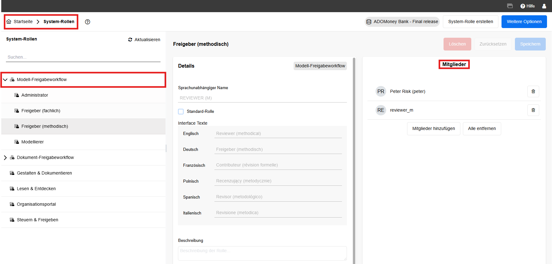 Zuweisungen von Release-Workflow-Rollen