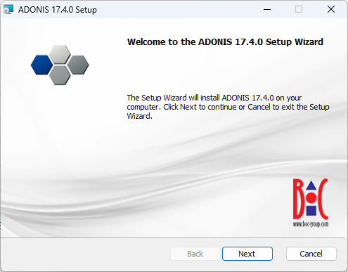  Installing ADONIS (1) 