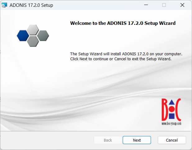 Installing ADONIS (1)