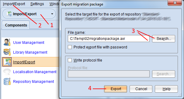  Export Migration Package 