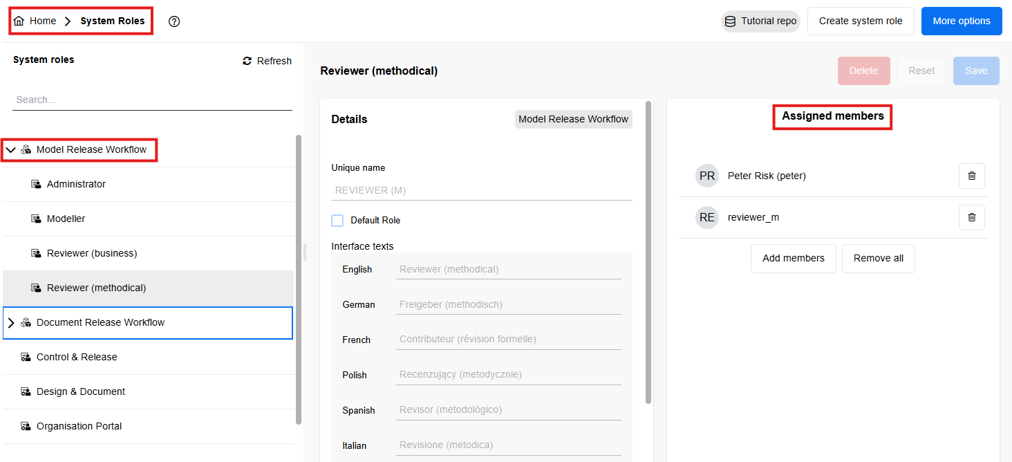 Release workflow role assignments