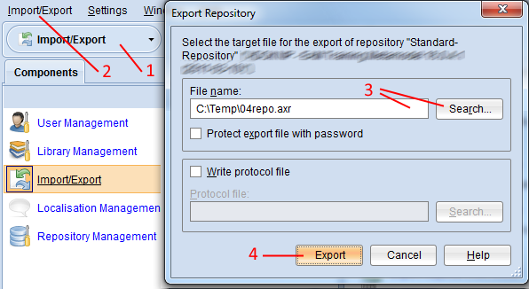  Export Repository 
