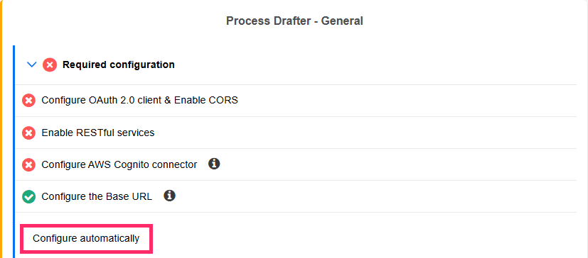 Process Drafter not configured