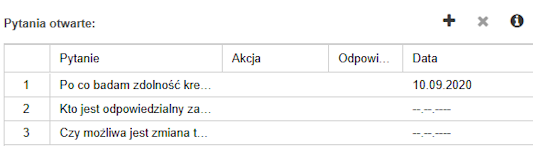  Pytania otwarte 