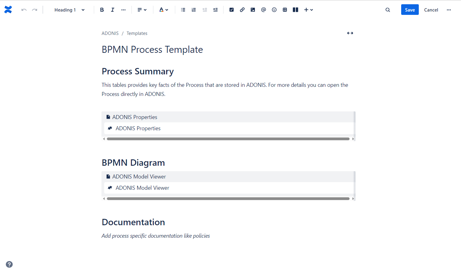 Create a template in Confluence