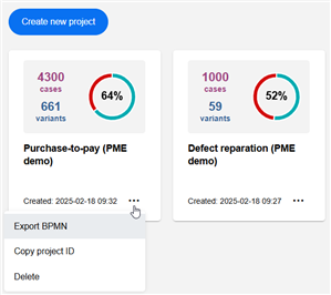 More actions dropdown