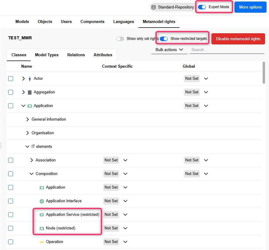 Show restricted targets Show restricted targets